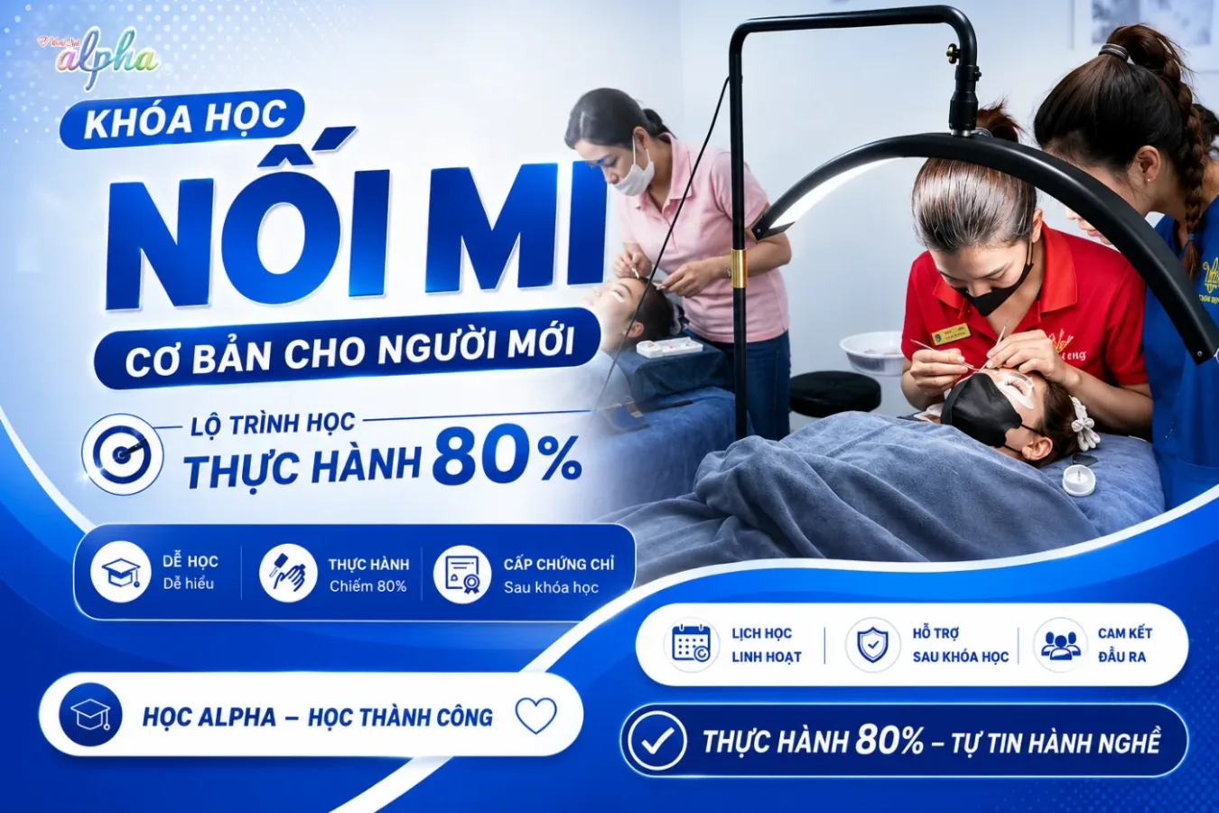 Khóa Học Nối Mi Cơ Bản Cho Người Mới – Lộ Trình Học Thực Hành 80%